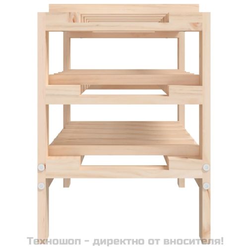 Поставка за вино 61,5x30x42 см масивна чамова дървесина