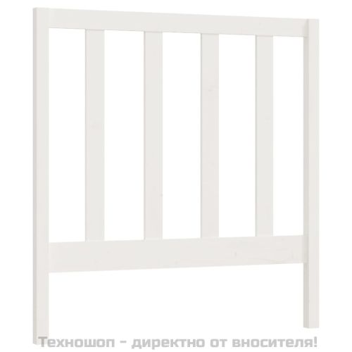 Горна табла за легло, бяла, 95x4x100 см, бор масив