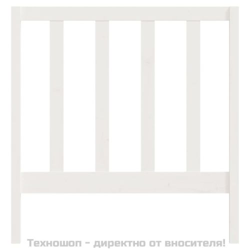 Горна табла за легло, бяла, 95x4x100 см, бор масив