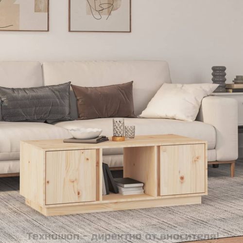 Кафе маса, 110x50x40 см, борово дърво масив