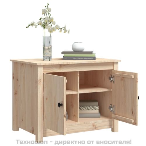 Кафе маса, 71x49x55 см, борово дърво масив