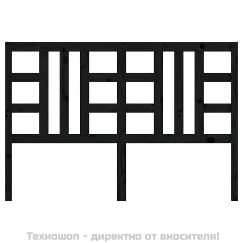Горна табла за легло, черна, 166x4x100 см, бор масив