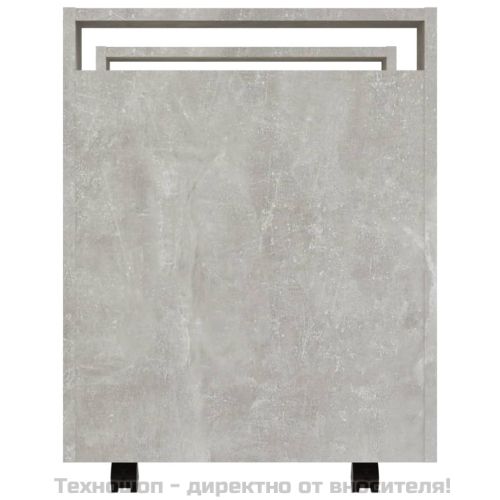 Бюро на колелца, бетонно сиво, 60x45x60 см, инженерно дърво