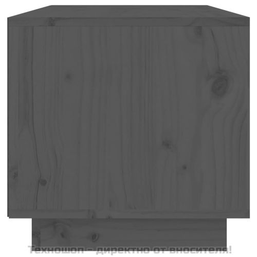 ТВ шкаф, сив, 60x35x35 см, бор масив