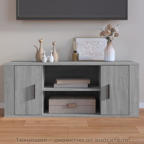 ТB шкаф, сив сонома, 100x35x40 см, инженерно дърво