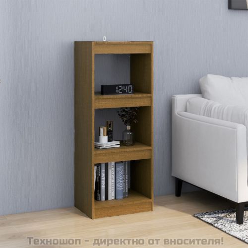 Библиотека/разделител за стая, меденокафява, 40x30x103,5см, бор