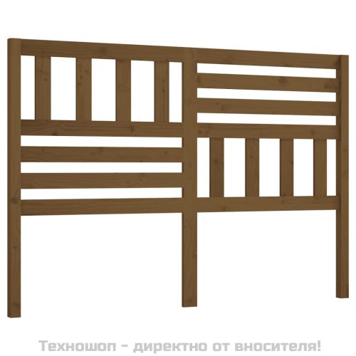 Горна табла за легло, меденокафява, 126x4x100 см, бор масив