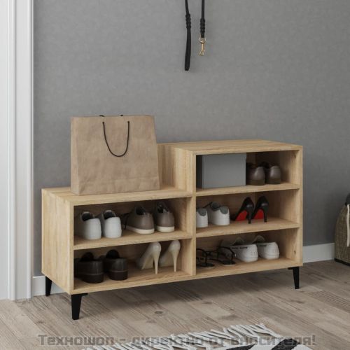 Шкаф за обувки, дъб сонома, 102x36x60 см, инженерно дърво