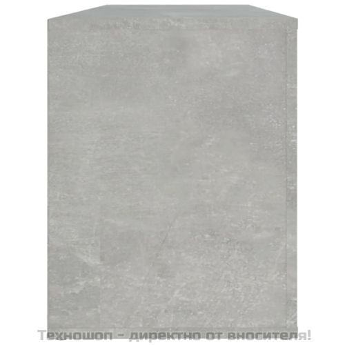 Шкаф за обувки, бетонно сив, 100x35x45 см, инженерно дърво