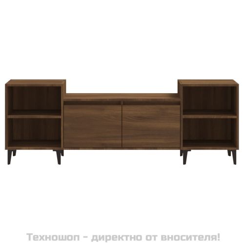 ТВ шкаф, кафяв дъб, 160x35x55 см, инженерно дърво