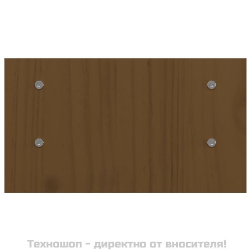 Поставка за монитор, меденокафява, 50x27x15 см, бор масив