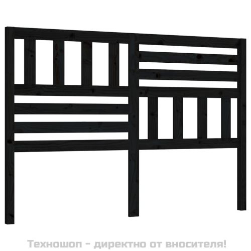 Горна табла за легло, черна, 166x4x100 см, бор масив