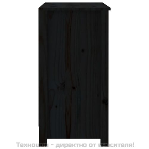 Библиотека, черна, 80x35x68 см, бор масив