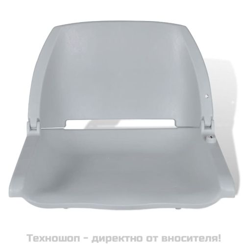 Седалка за лодка с облегалка без възглавница сива 48x51x41 см