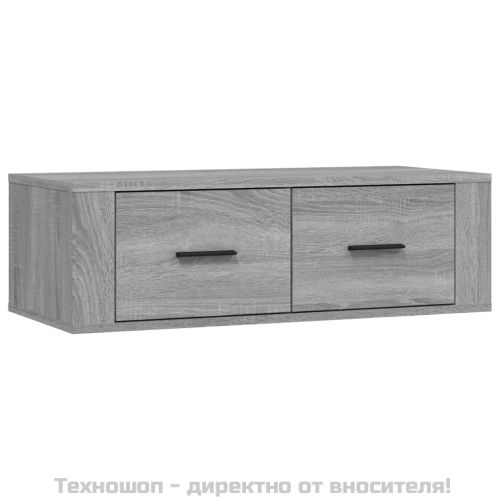 Висящ ТВ шкаф, сив сонома, 80x36x25 см, инженерно дърво