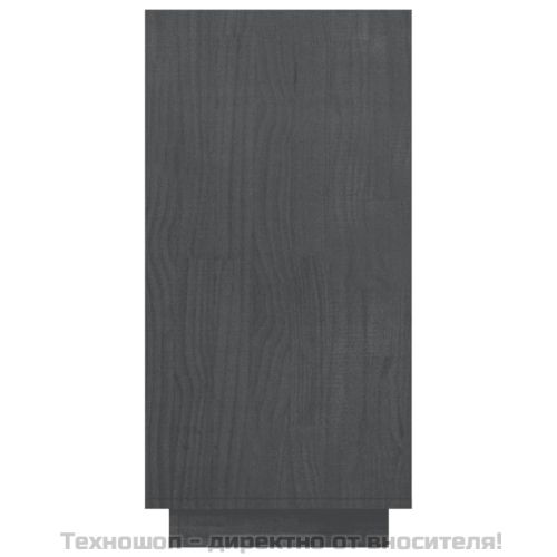 Библиотека, сива, 80x35x71 см, бор масив