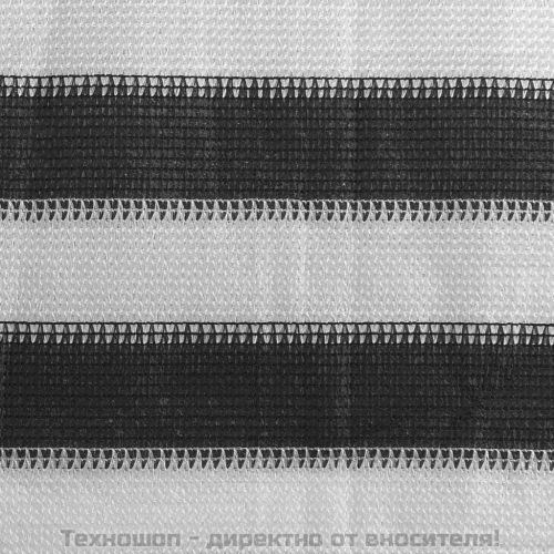 Балконски екран, HDPE, 75x600 см, антрацитно сиво и бяло