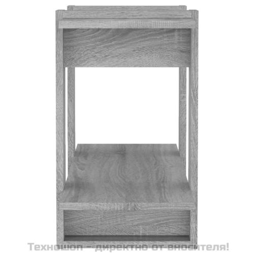 Библиотека/разделител за стая, сив сонома, 80x30x51 см