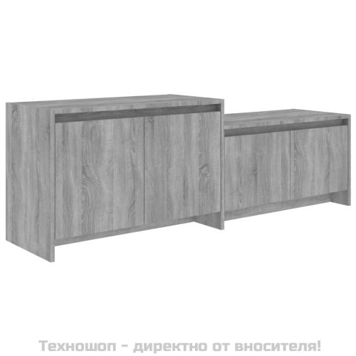 ТB шкаф, сив сонома, 146,5x35x50 см, инженерно дърво