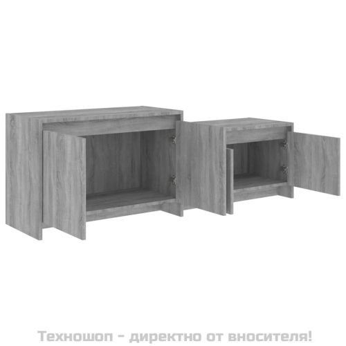 ТB шкаф, сив сонома, 146,5x35x50 см, инженерно дърво