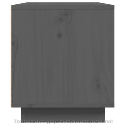 ТВ шкаф, сив, 80x35x40,5 см, бор масив