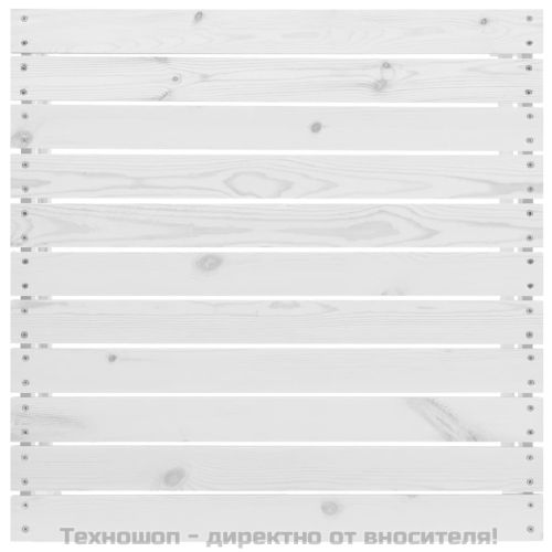 Градински лаундж комплект, 3 части, бор масив, бял