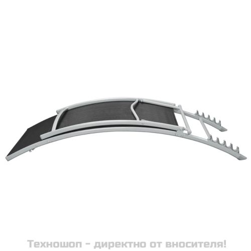 Шезлонг, стомана и textilene, черен