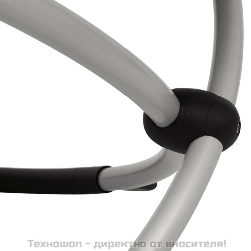 Външен геометричен шезлонг, стомана, кремав