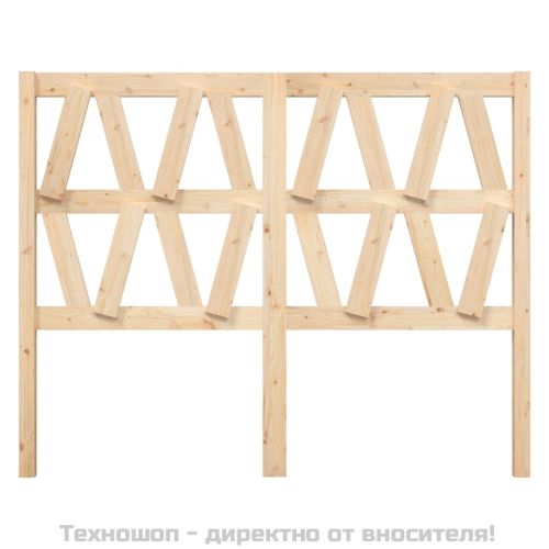 Горна табла за легло, 126x4x100 см, бор масив