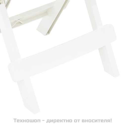 Сгъваема градинска маса, бяла, 45x43x50 см, пластмаса