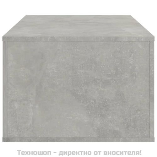 Кафе маса, бетонно сива, 100x50,5x35 см, инженерно дърво