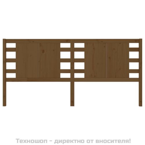 Табла за спалня, меденокафява, 126x4x100 см, бор масив