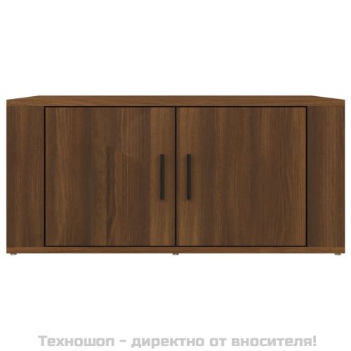 Кафе маса, кафяв дъб, 80x50x36 см, инженерно дърво