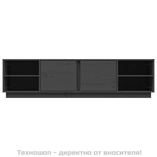 ТВ шкаф, сив, 156x40x40 см, бор масив