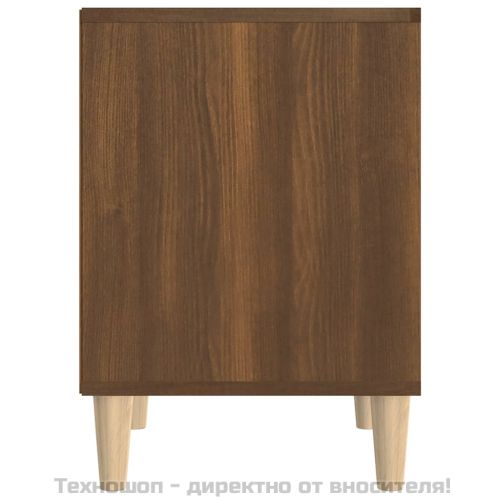 Нощно шкафче, кафяв дъб, 40x35x50 см