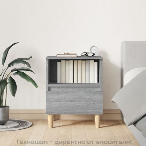 Нощно шкафче, сив сонома, 40x35x50 см