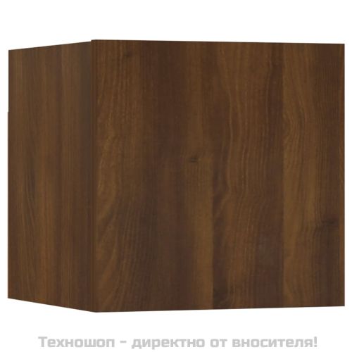 Стенен ТВ шкаф, кафяв дъб, 30,5x30x30 см