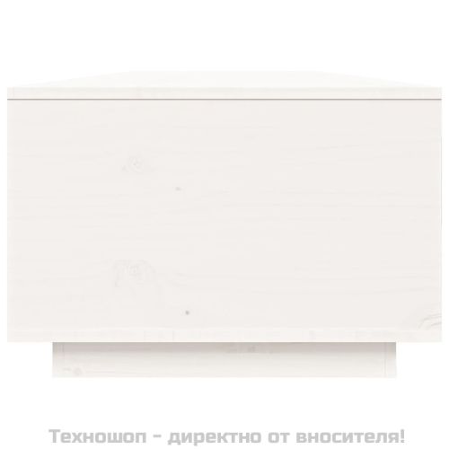 Кафе маса, Бялa, 80x50x35,5 см, борово дърво масив