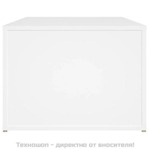 Кафе маса, бяла, 100x50x36 см, инженерно дърво