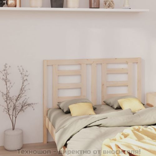 Горна табла за легло, 126x4x100 см, бор масив