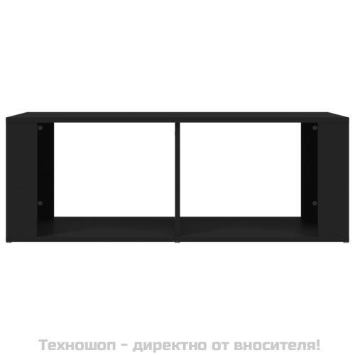 Маса за кафе, черна, 100x50x36 см, инженерно дърво
