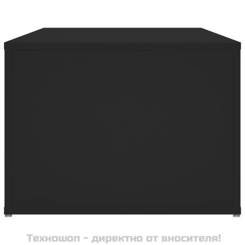 Маса за кафе, черна, 100x50x36 см, инженерно дърво