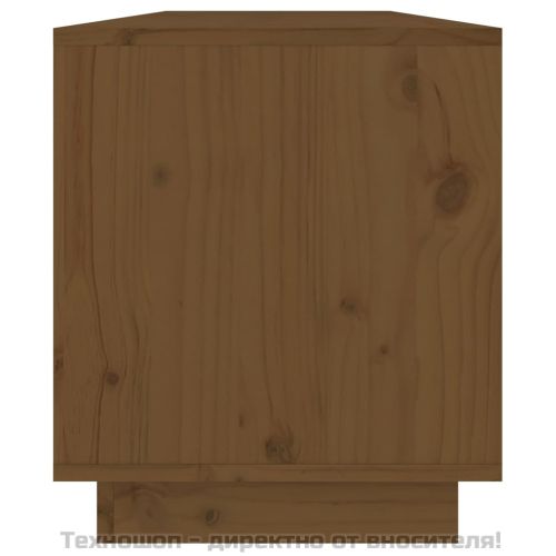 ТВ шкаф, меденокафяв, 110,5x34x40 см, бор масив