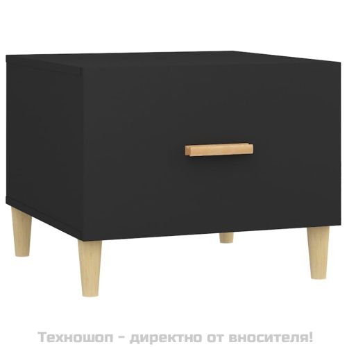 Кафе маса, черна, 50x50x40 см, инженерно дърво