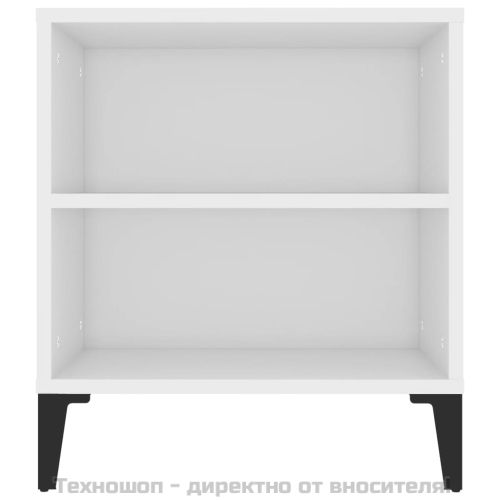 ТВ шкаф, бял, 102x44,5x50 см, инженерно дърво