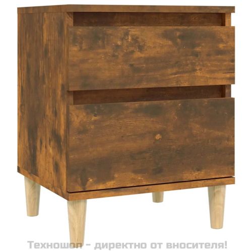 Нощни шкафчета 2 бр опушен дъб 40x35x50 см