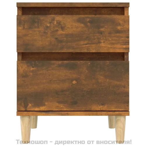 Нощни шкафчета 2 бр опушен дъб 40x35x50 см