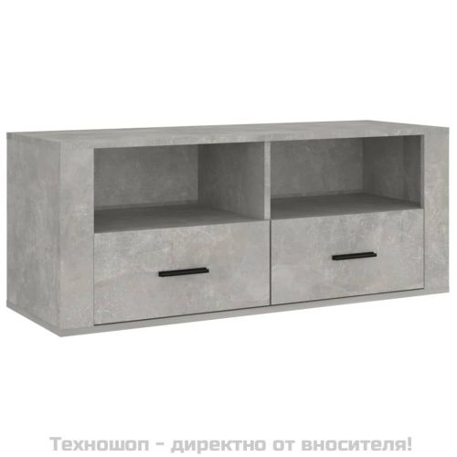 ТB шкаф, сив, 100x35x40 см, инженерно дърво