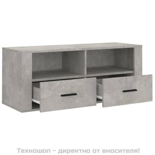 ТB шкаф, сив, 100x35x40 см, инженерно дърво