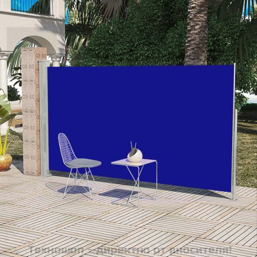 Странична тента за вътрешен двор/тераса, 160x300 см, синя